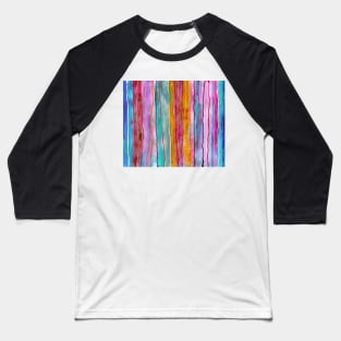 Stripe Pattern Baseball T-Shirt